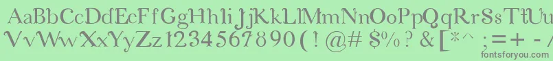 フォントCosmicLove – 緑の背景に灰色の文字