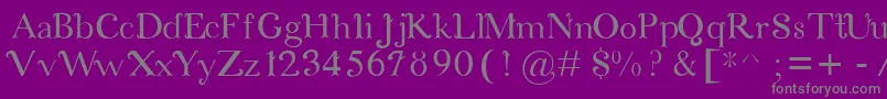 フォントCosmicLove – 紫の背景に灰色の文字