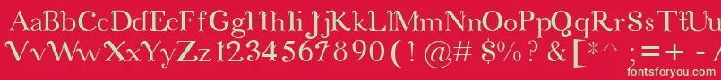 CosmicLove Font – Green Fonts on Red Background