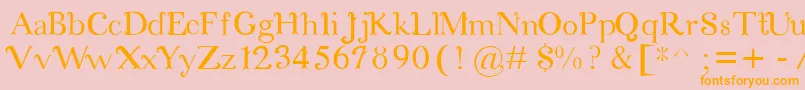 CosmicLove Font – Orange Fonts on Pink Background