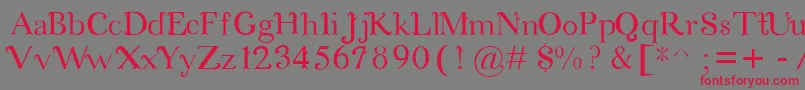 フォントCosmicLove – 赤い文字の灰色の背景