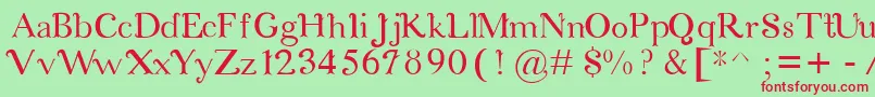 CosmicLove Font – Red Fonts on Green Background