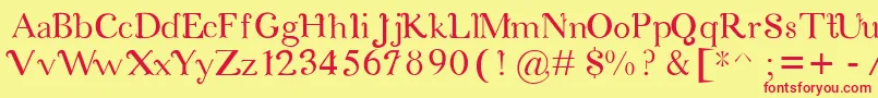 CosmicLove Font – Red Fonts on Yellow Background