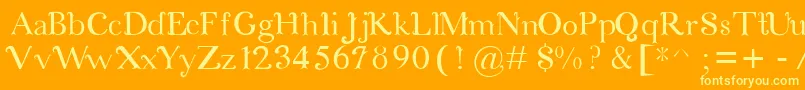 CosmicLove Font – Yellow Fonts on Orange Background
