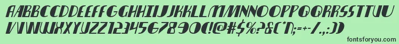 Nathanbrazilital Font – Black Fonts on Green Background