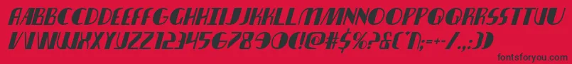 Nathanbrazilital Font – Black Fonts on Red Background