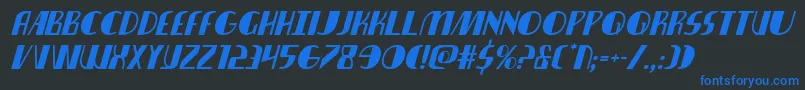 Nathanbrazilital Font – Blue Fonts on Black Background