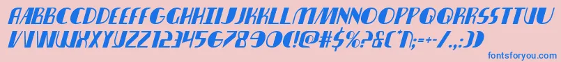 Nathanbrazilital Font – Blue Fonts on Pink Background