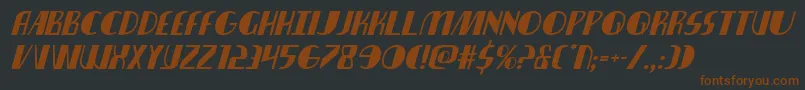 Nathanbrazilital Font – Brown Fonts on Black Background