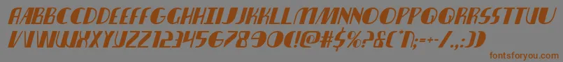 Nathanbrazilital Font – Brown Fonts on Gray Background