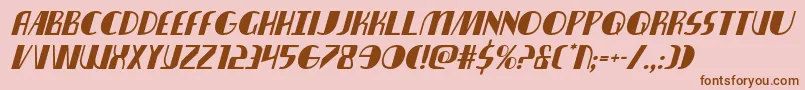 Nathanbrazilital Font – Brown Fonts on Pink Background