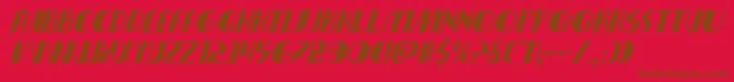 Nathanbrazilital Font – Brown Fonts on Red Background