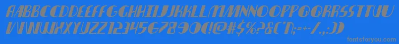 Nathanbrazilital Font – Gray Fonts on Blue Background