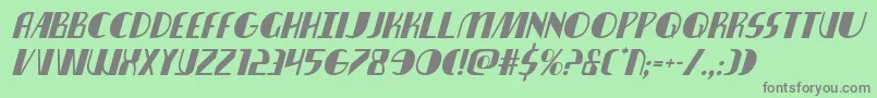Nathanbrazilital Font – Gray Fonts on Green Background