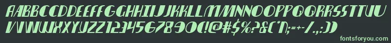 Nathanbrazilital Font – Green Fonts on Black Background