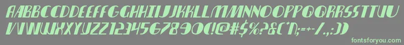 Nathanbrazilital Font – Green Fonts on Gray Background