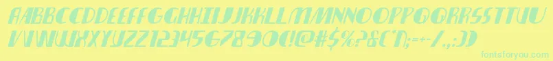 Nathanbrazilital Font – Green Fonts on Yellow Background