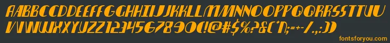Nathanbrazilital Font – Orange Fonts on Black Background