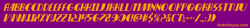 Nathanbrazilital Font – Orange Fonts on Purple Background