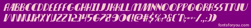 Nathanbrazilital Font – Pink Fonts on Purple Background