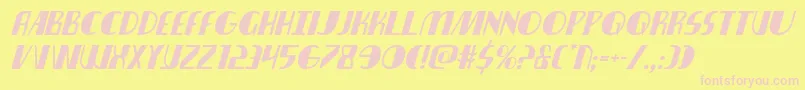 Nathanbrazilital Font – Pink Fonts on Yellow Background