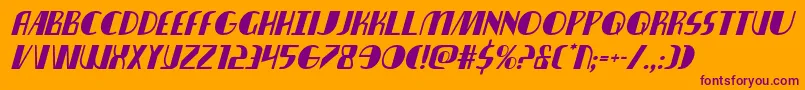Nathanbrazilital Font – Purple Fonts on Orange Background