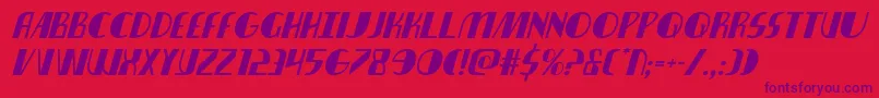Nathanbrazilital Font – Purple Fonts on Red Background