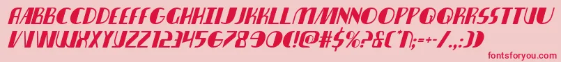 Nathanbrazilital Font – Red Fonts on Pink Background