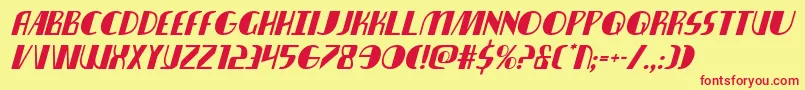 フォントNathanbrazilital – 赤い文字の黄色い背景
