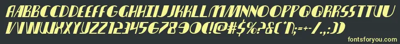 Nathanbrazilital Font – Yellow Fonts on Black Background