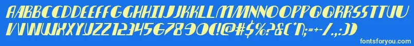 Nathanbrazilital Font – Yellow Fonts on Blue Background