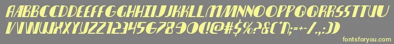 フォントNathanbrazilital – 黄色のフォント、灰色の背景