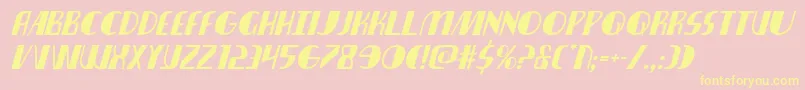 Nathanbrazilital Font – Yellow Fonts on Pink Background