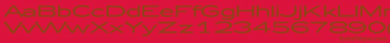 Zeppelin52-Schriftart – Braune Schriften auf rotem Hintergrund