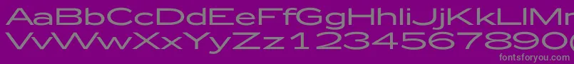 Fonte Zeppelin52 – fontes cinzas em um fundo violeta