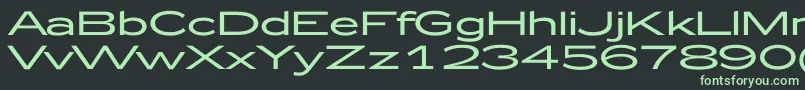 Zeppelin52-Schriftart – Grüne Schriften auf schwarzem Hintergrund
