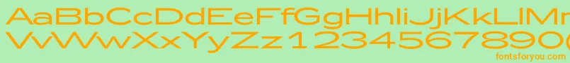 Zeppelin52 Font – Orange Fonts on Green Background