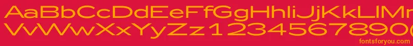 Zeppelin52 Font – Orange Fonts on Red Background