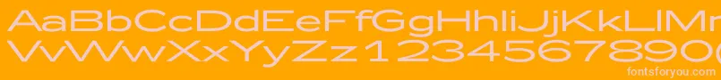 Zeppelin52-Schriftart – Rosa Schriften auf orangefarbenem Hintergrund