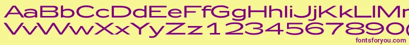 Zeppelin52 Font – Purple Fonts on Yellow Background