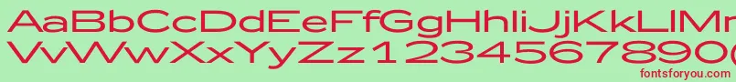 フォントZeppelin52 – 赤い文字の緑の背景