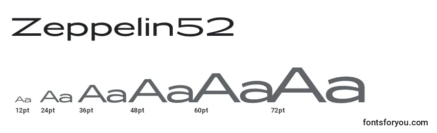 Размеры шрифта Zeppelin52