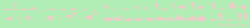 Militaryo-fontti – vaaleanpunaiset fontit vihreällä taustalla