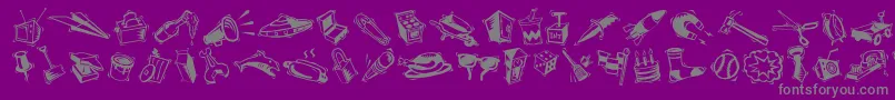 Police MiniPicsArtJam – polices grises sur fond violet