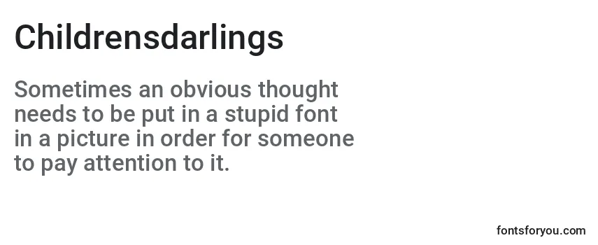 Review of the Childrensdarlings Font