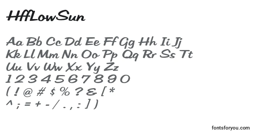 Fuente HffLowSun - alfabeto, números, caracteres especiales