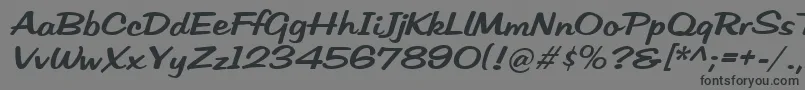 HffLowSun-Schriftart – Schwarze Schriften auf grauem Hintergrund