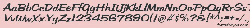 HffLowSun Font – Black Fonts on Pink Background