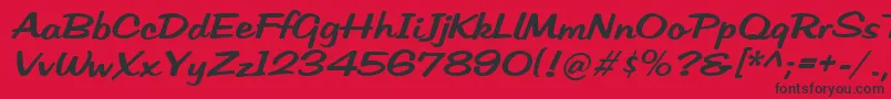 HffLowSun Font – Black Fonts on Red Background