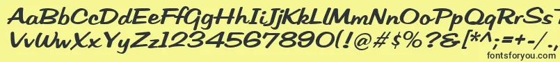 HffLowSun Font – Black Fonts on Yellow Background